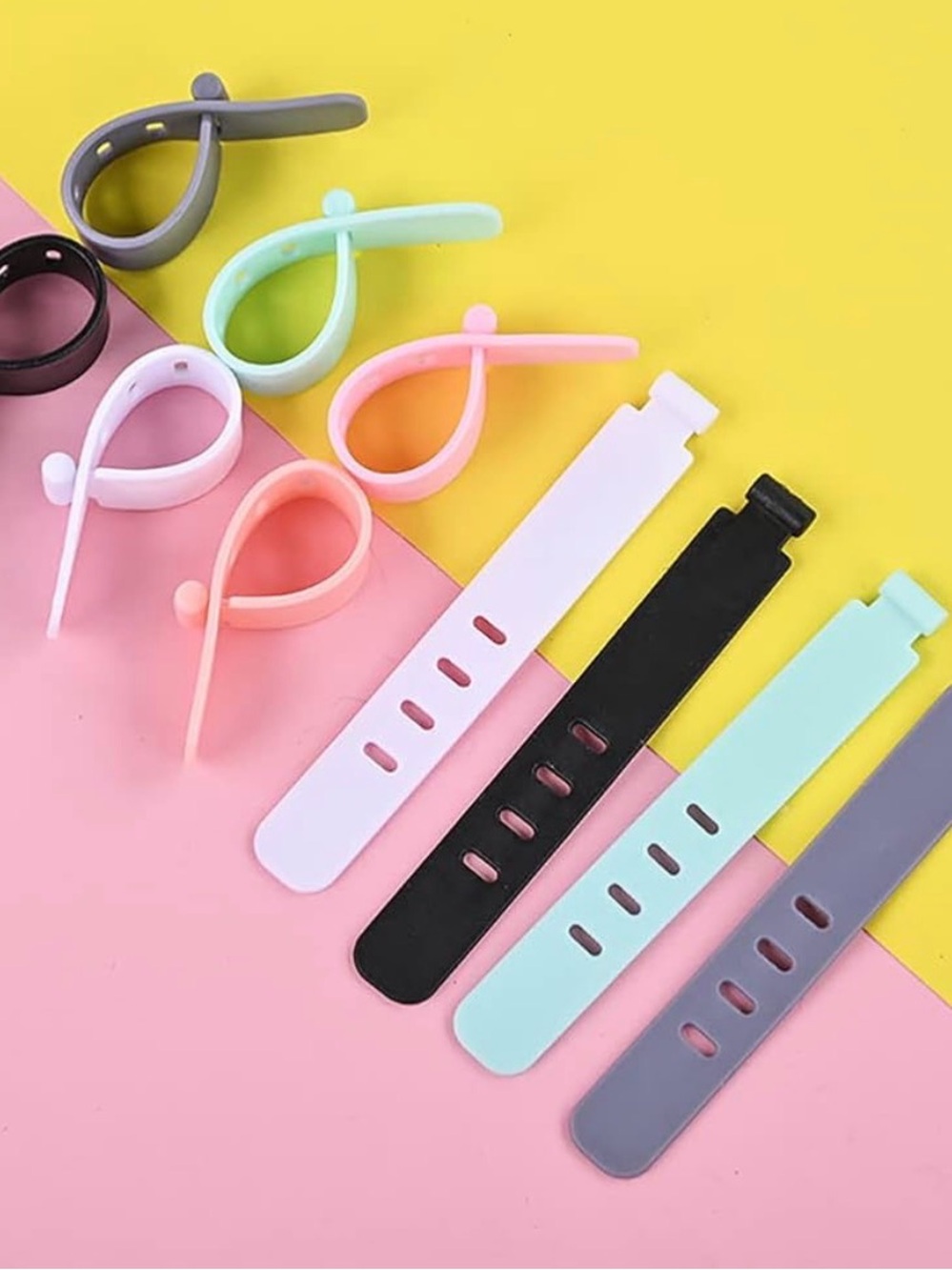 8 pcs adjustable cord organizer ties